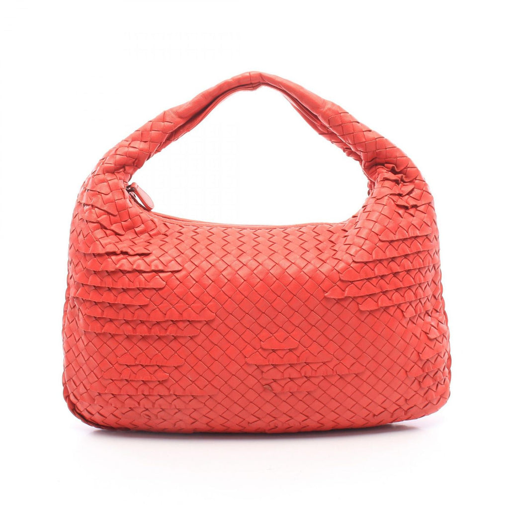 Bottega Veneta Shoulder Bag Intrecciato Red Leather
