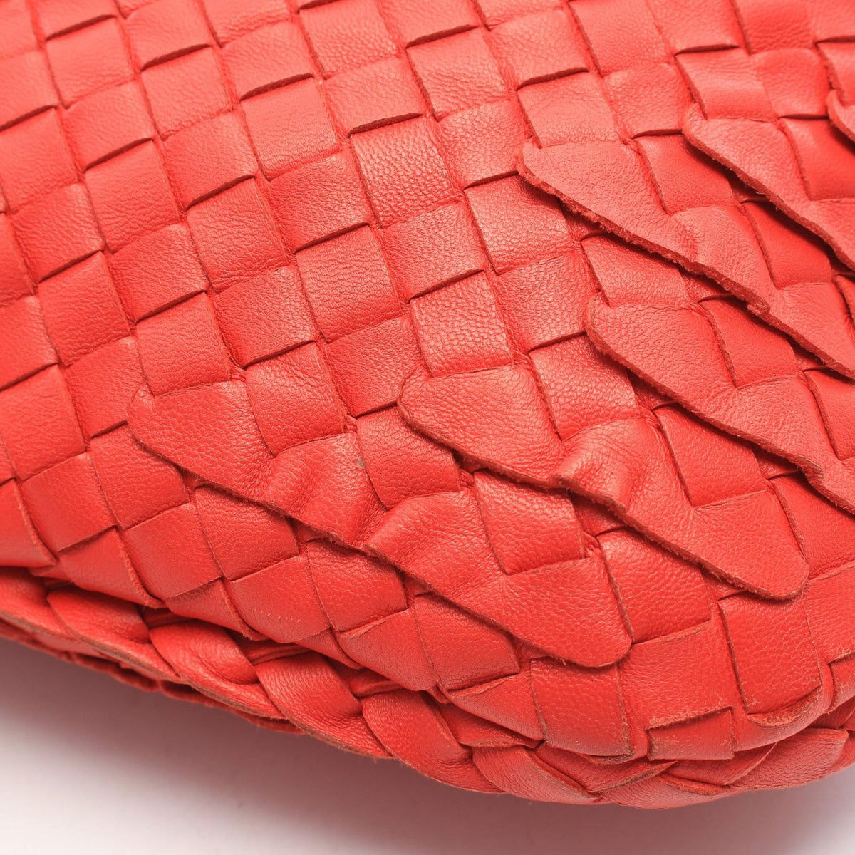 Bottega Veneta Shoulder Bag Intrecciato Red Leather — view 8