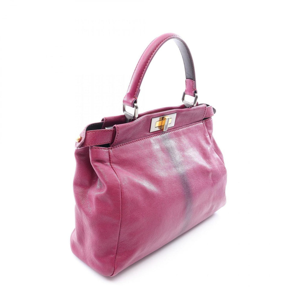 Fendi Handbag Peekaboo Regular 2-Way Purple Leather — view 2