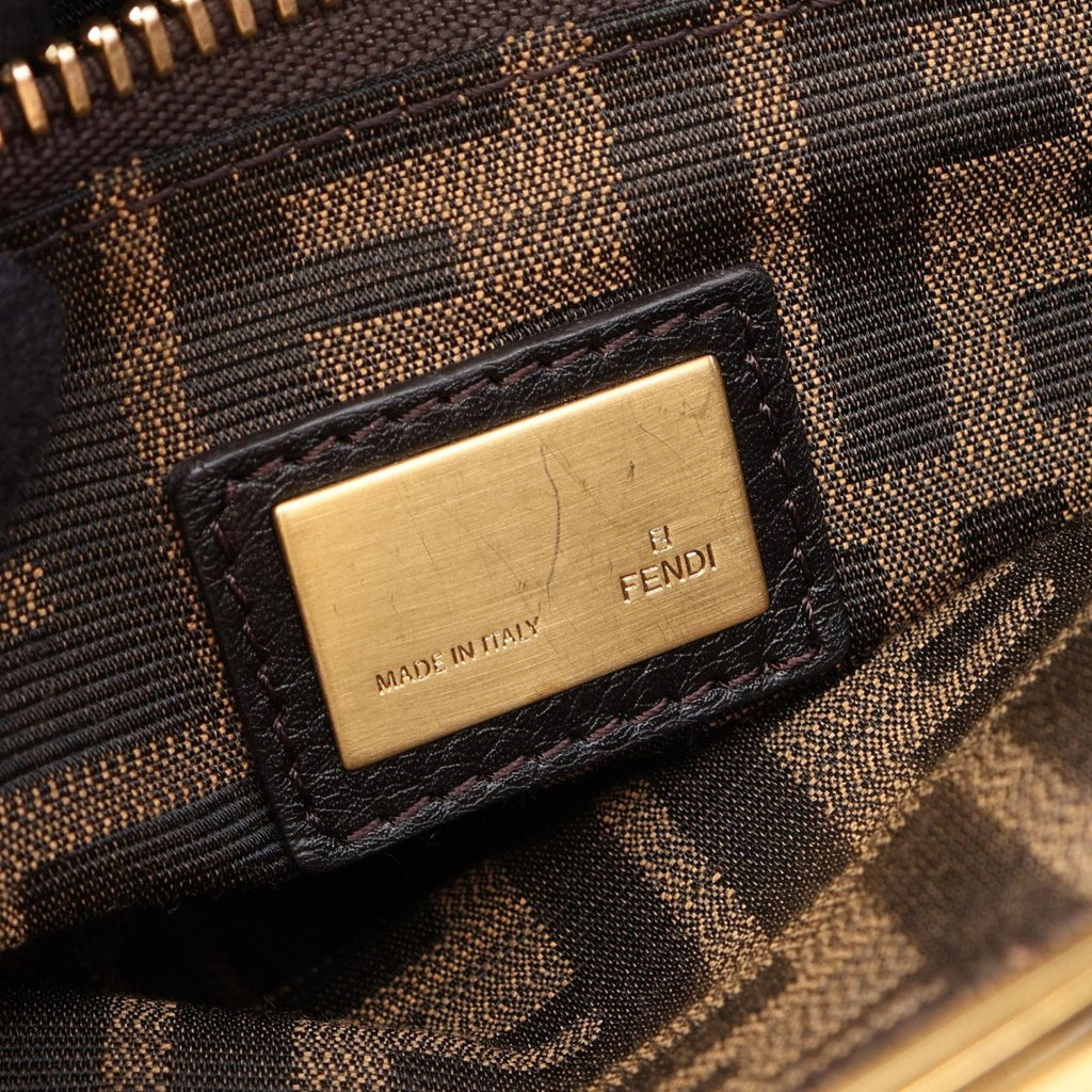 Fendi Handbag Peekaboo Regular 2-Way Purple Leather — view 4