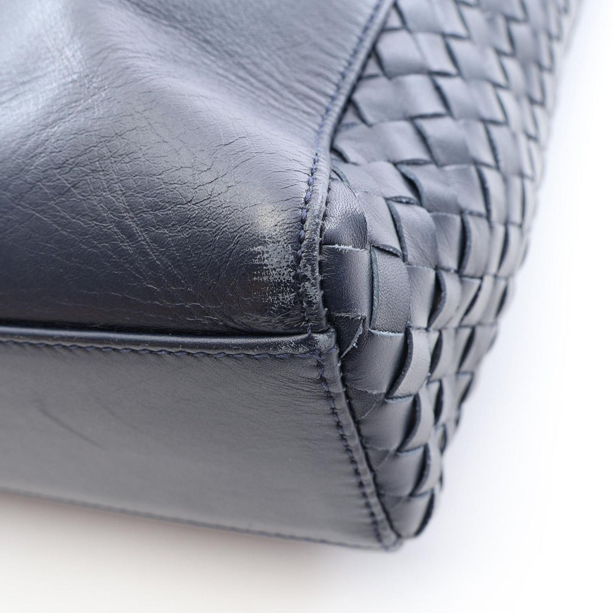 Bottega Veneta Tote Bag Intrecciato 2-Way Navy Leather — view 6
