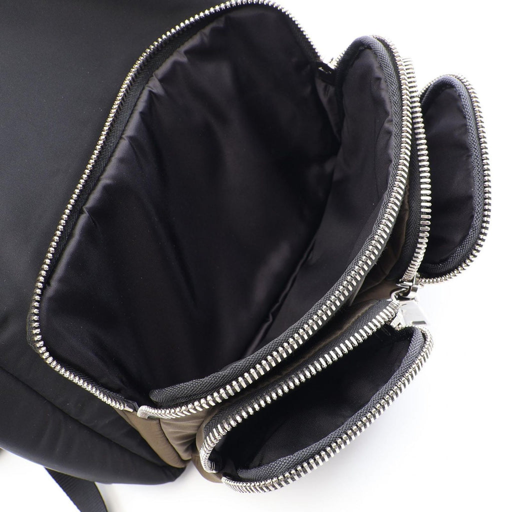 Prada Backpack 018 Black Dark Khaki Nylon Pocket — view 5