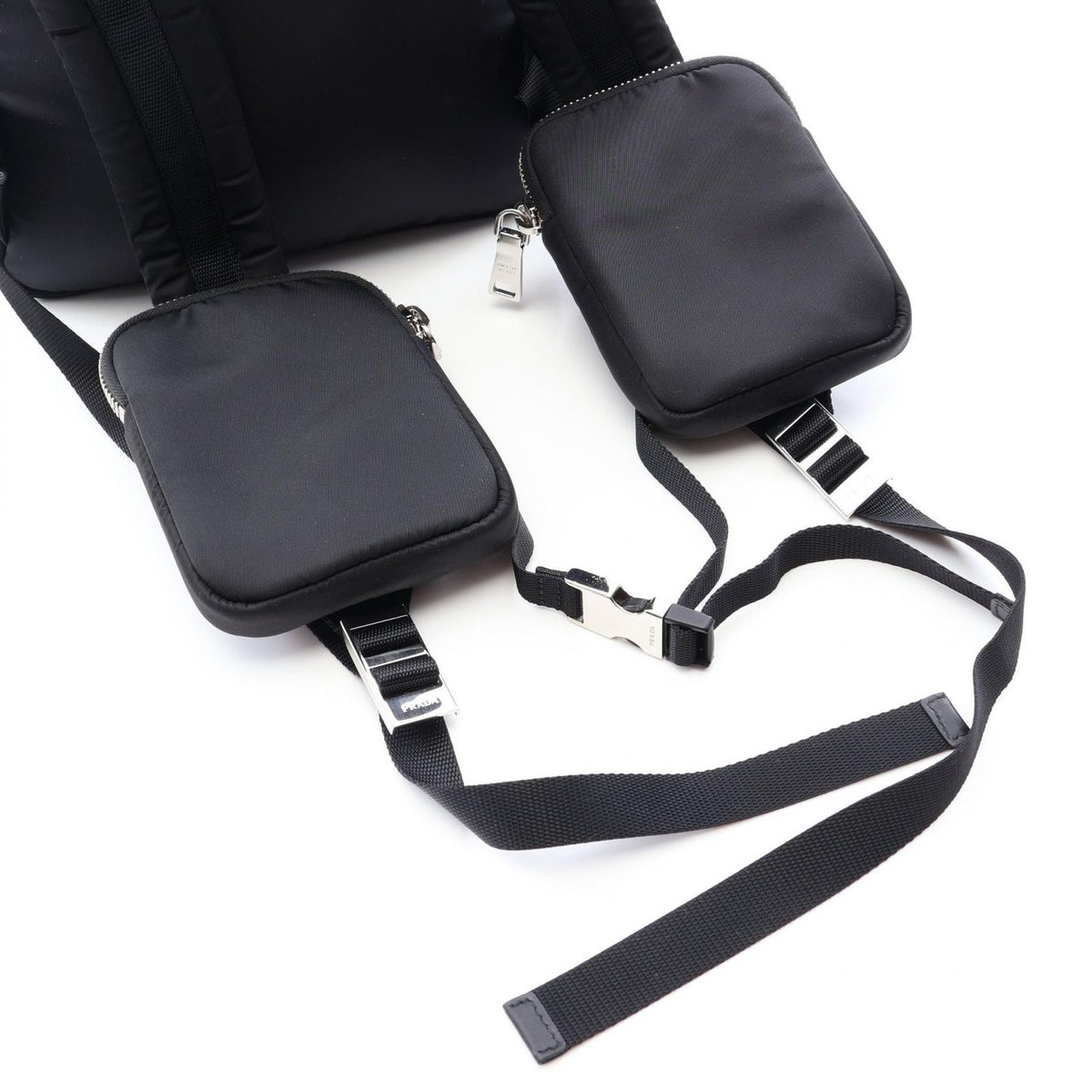 Prada Backpack 018 Black Dark Khaki Nylon Pocket — view 6
