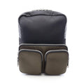 Prada Backpack 018 Black Dark Khaki Nylon Pocket