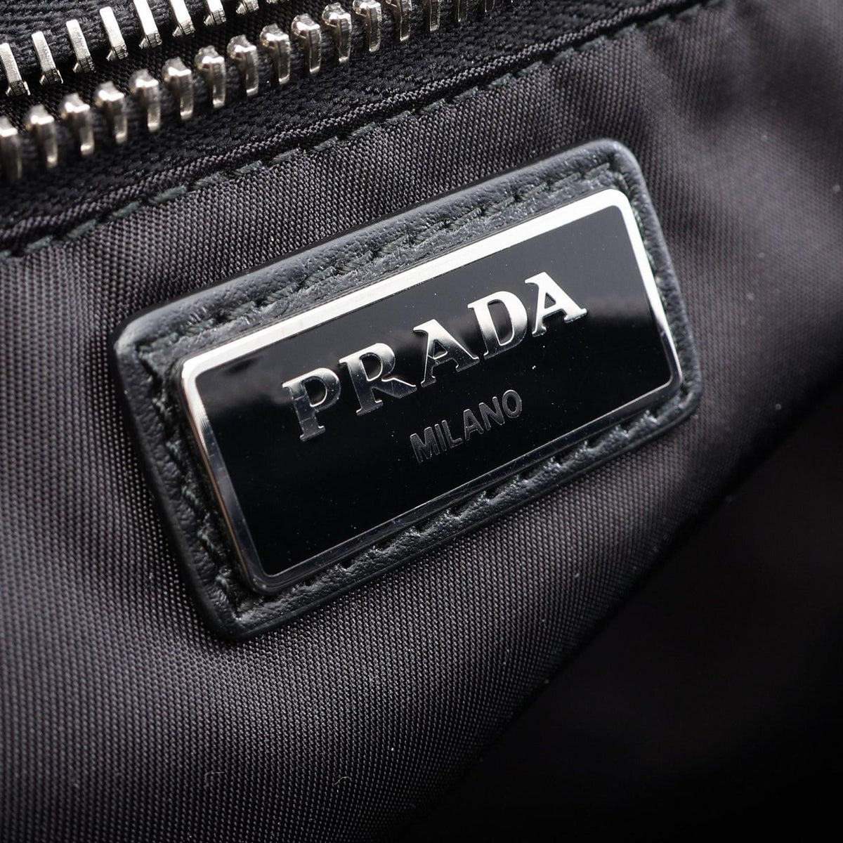 Prada Backpack 018 Black Dark Khaki Nylon Pocket — view 4