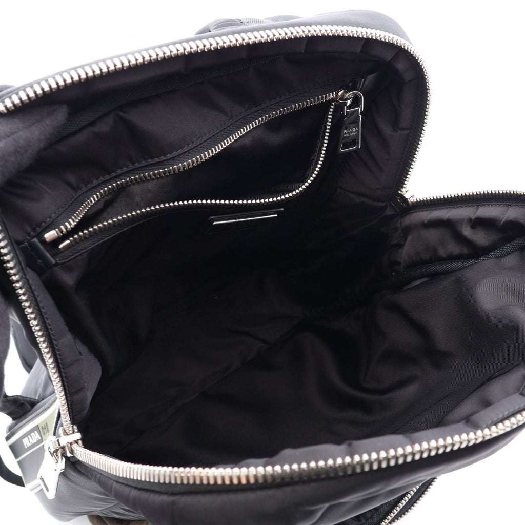 Prada Backpack 018 Black Dark Khaki Nylon Pocket — view 3
