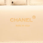 Chanel Handbag Wild Stitch Cream Canvas Quilted Chain Handle Vanity Bag — view 4