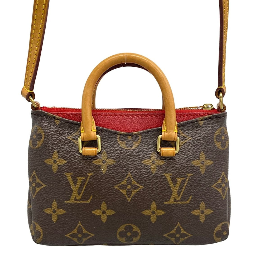Louis Vuitton Shoulder Bag Monogram Nano Pallas Cerise Leather — view 3