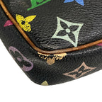 Louis Vuitton Handbag Monogram Multicolor Pochette Accessoires Noir Leather — view 6
