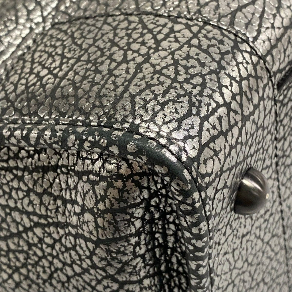 Loewe Handbag Amazona 36 Silver Black Leather — view 6