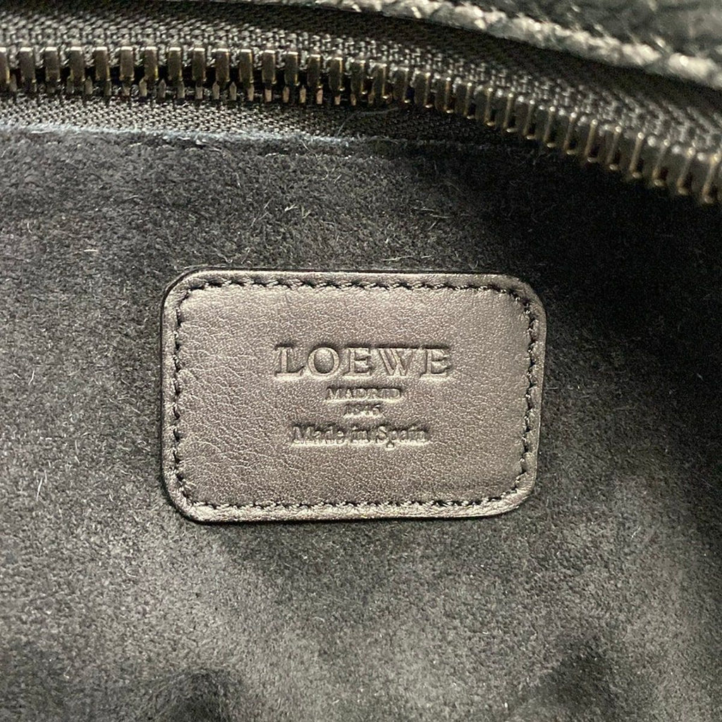 Loewe Handbag Amazona 36 Silver Black Leather — view 8