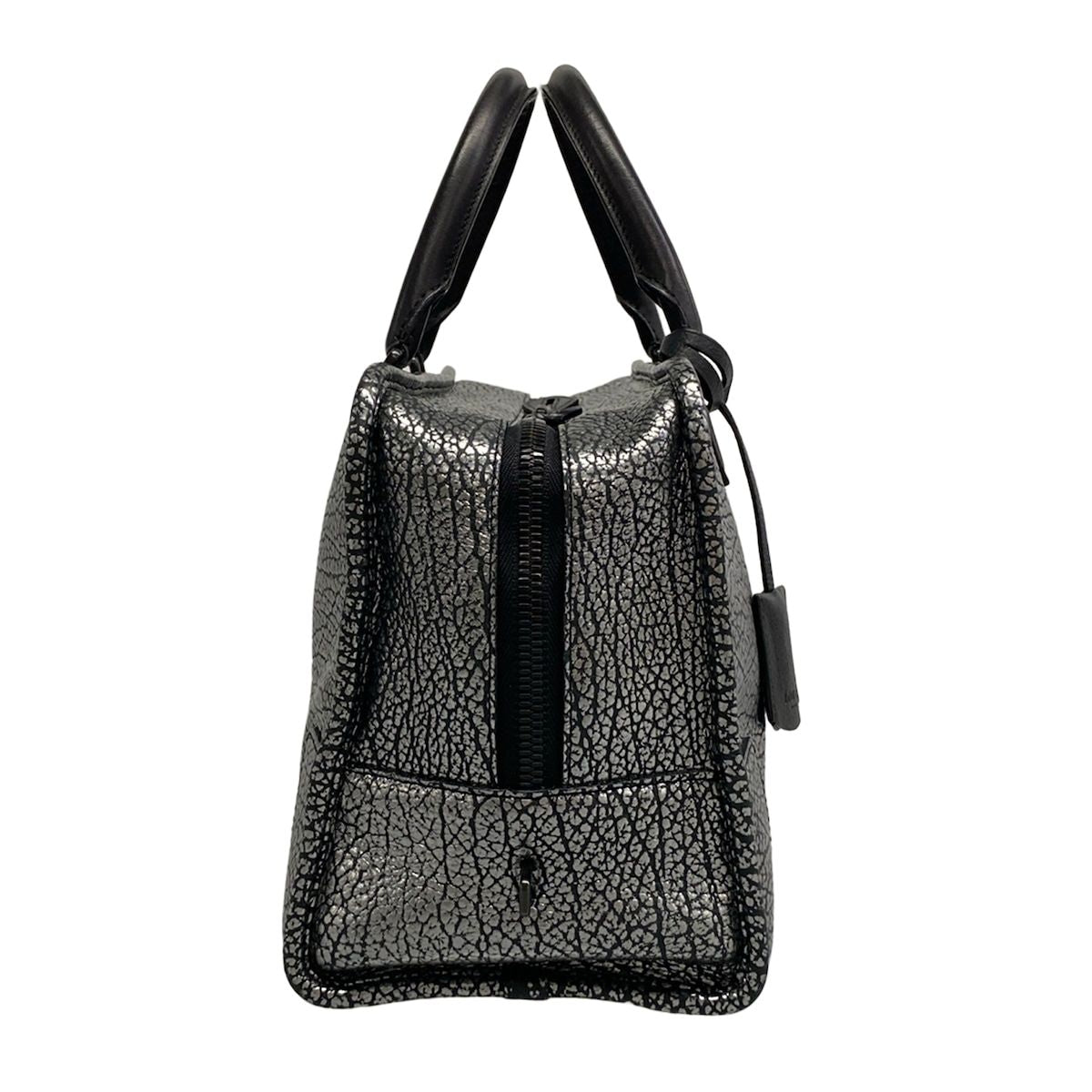 Loewe Handbag Amazona 36 Silver Black Leather — view 2