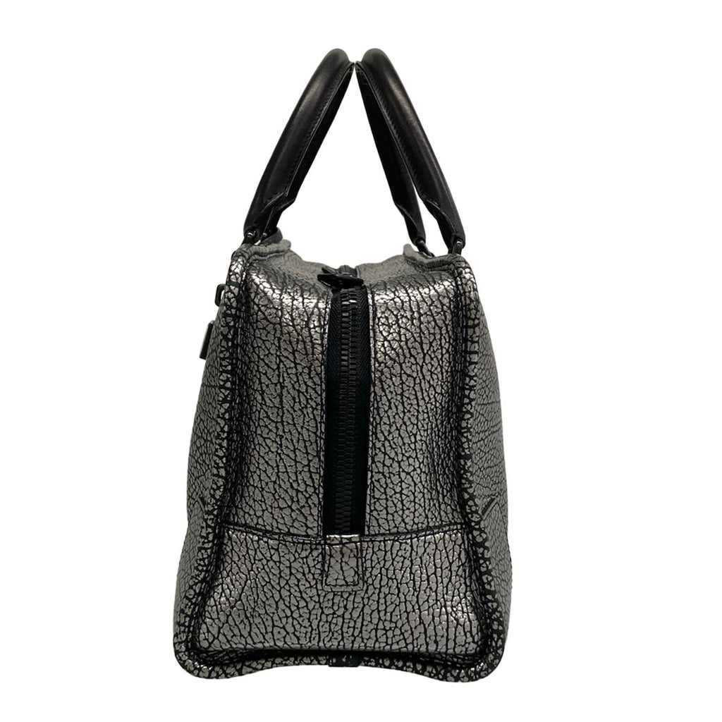 Loewe Handbag Amazona 36 Silver Black Leather — view 4