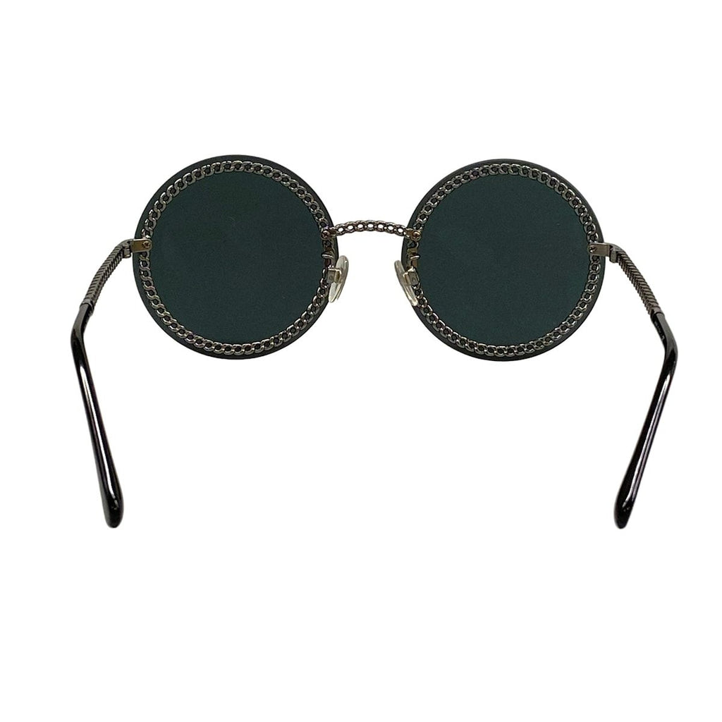 Chanel Sunglasses Black Silver Chain Removable Eyewear — view 3