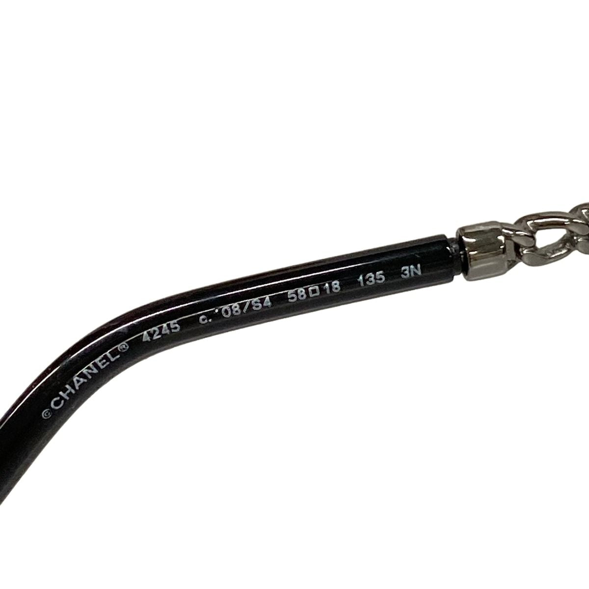 Chanel Sunglasses Black Silver Chain Removable Eyewear — view 5