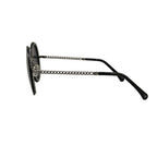 Chanel Sunglasses Black Silver Chain Removable Eyewear — view 2