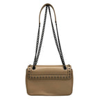 Prada Shoulder Bag Pink Beige Chain Studs Leather — view 3