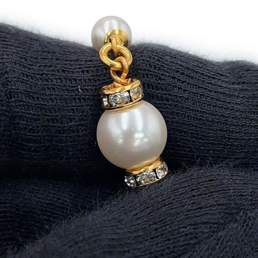 Chanel Necklace CC Logo Heart Faux Pearl Rhinestone — view 8