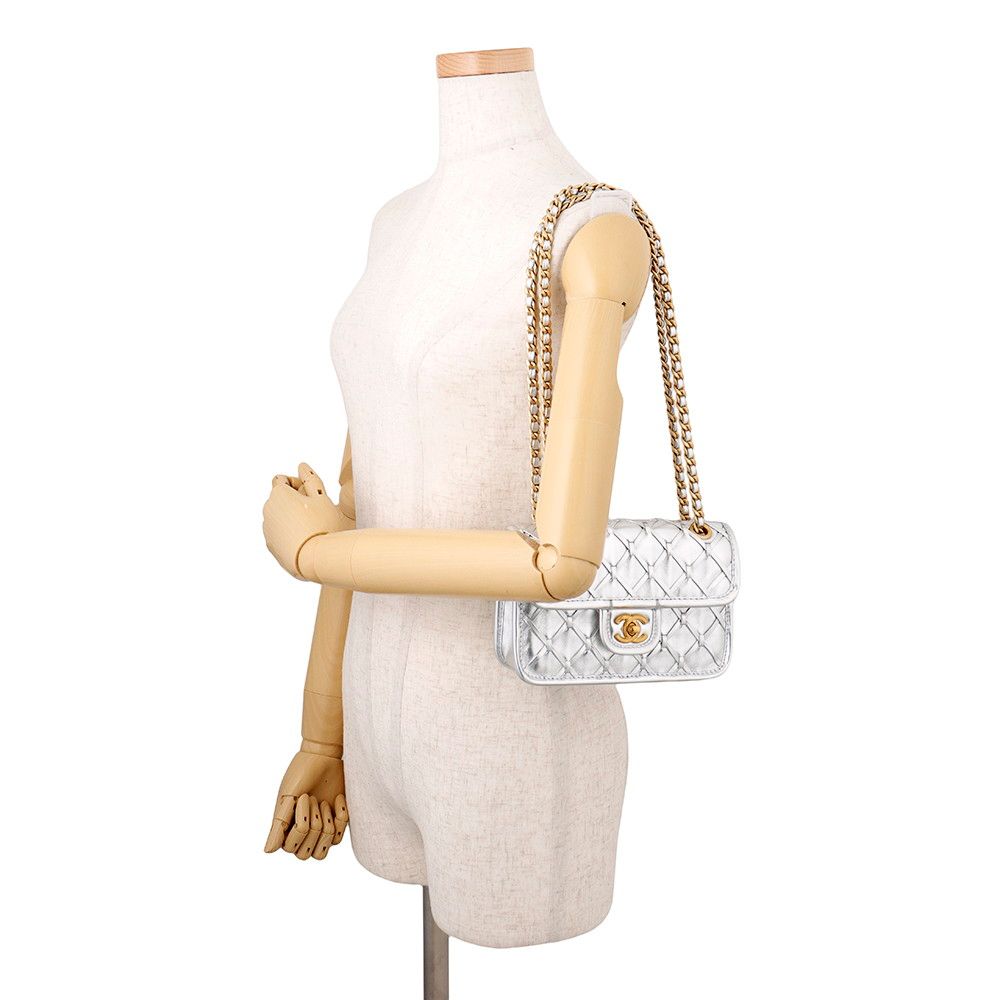 Chanel Chain Shoulder Bag Mini Flap CC Logo Calfskin — view 4
