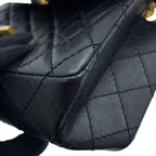 Chanel Chain Shoulder Bag Quilted 2.55 Mini Aged Calfskin Black — view 8