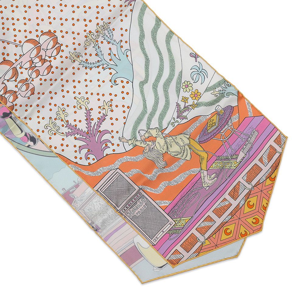 Hermes Scarf Maxitwilly First Cry! le Premier Chant Wow! Silk — view 4