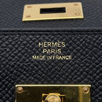 Hermes Kelly Wallet Long to Go Black Gold Epsom — view 8