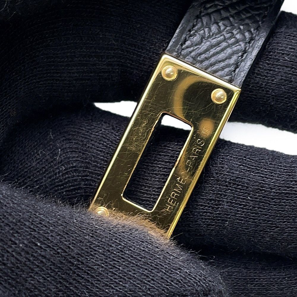 Hermes Kelly Wallet Long to Go Black Gold Epsom — view 7