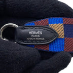 Hermes Bandouliere Sangle Maxi Quadrille Black Blue Billiard Biscuit Rouge — view 8