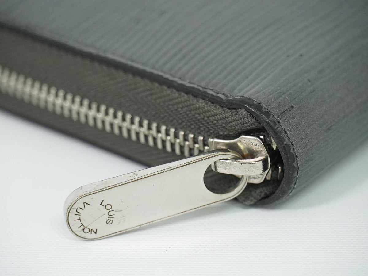 Louis Vuitton LV Zippy Wallet Epi Leather Zip Around Metallic Gray — view 6