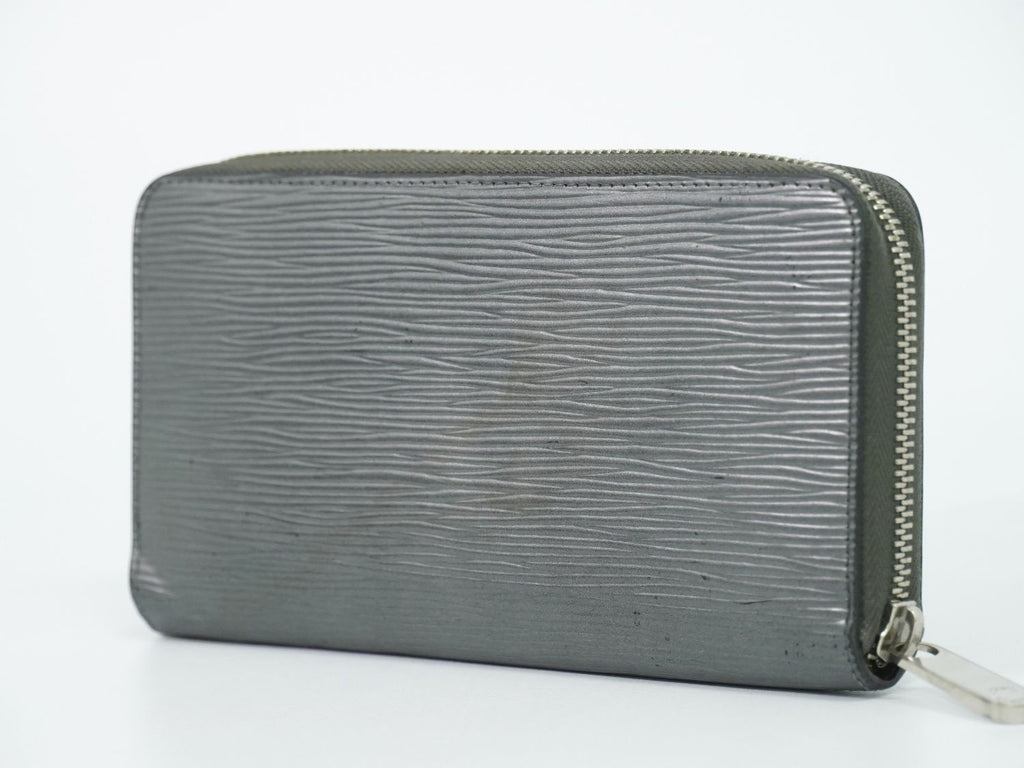 Louis Vuitton LV Zippy Wallet Epi Leather Zip Around Metallic Gray — view 2