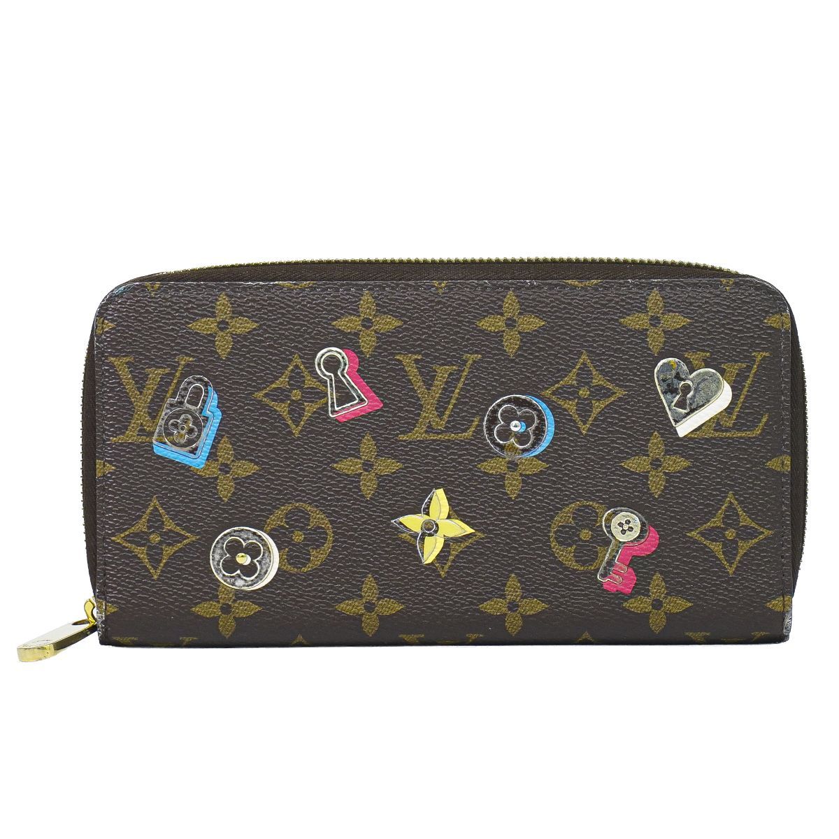 Louis Vuitton LV Zippy Wallet Monogram Lovelock Zip Around Brown Multicolor