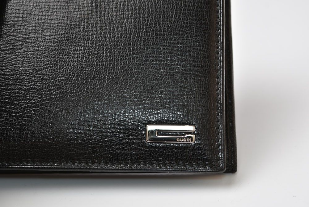 Gucci Wallet Vintage Folded Leather Black — view 2