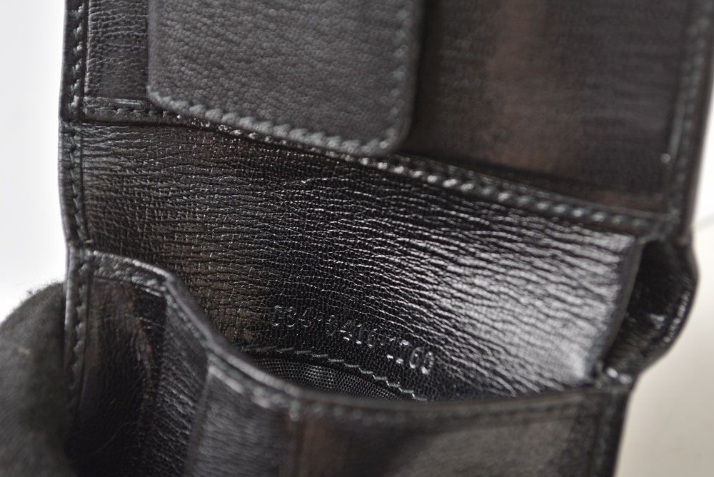 Gucci Wallet Vintage Folded Leather Black — view 6