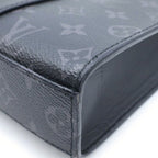 Louis Vuitton Monogram Eclipse Sac Plat Cross Hand Tote 2-Way Shoulder Bag Black — view 5