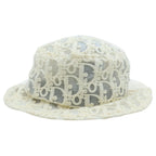 Dior Oblique Trotter Mesh Bucket Hat White Cotton
