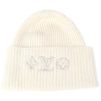 Louis Vuitton Beanie LV Head Line Wool Knit Cap Hat S Blanc Ivory White