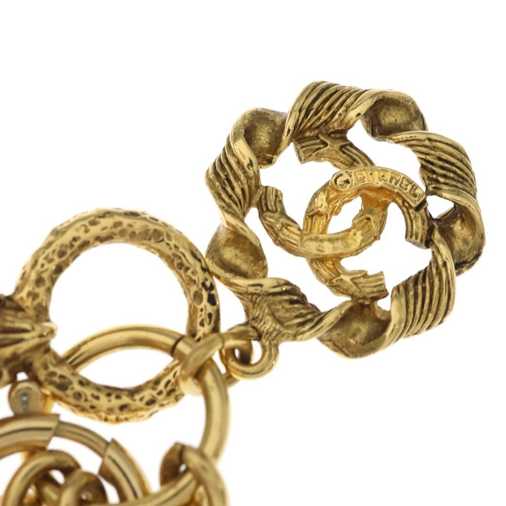 Chanel Vintage CC Logo Bell Pendant Chain Gold — view 5