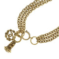 Chanel Vintage CC Logo Bell Pendant Chain Gold