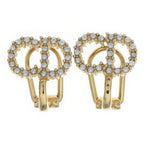 Dior Clair D Lune Clip Earrings Gold
