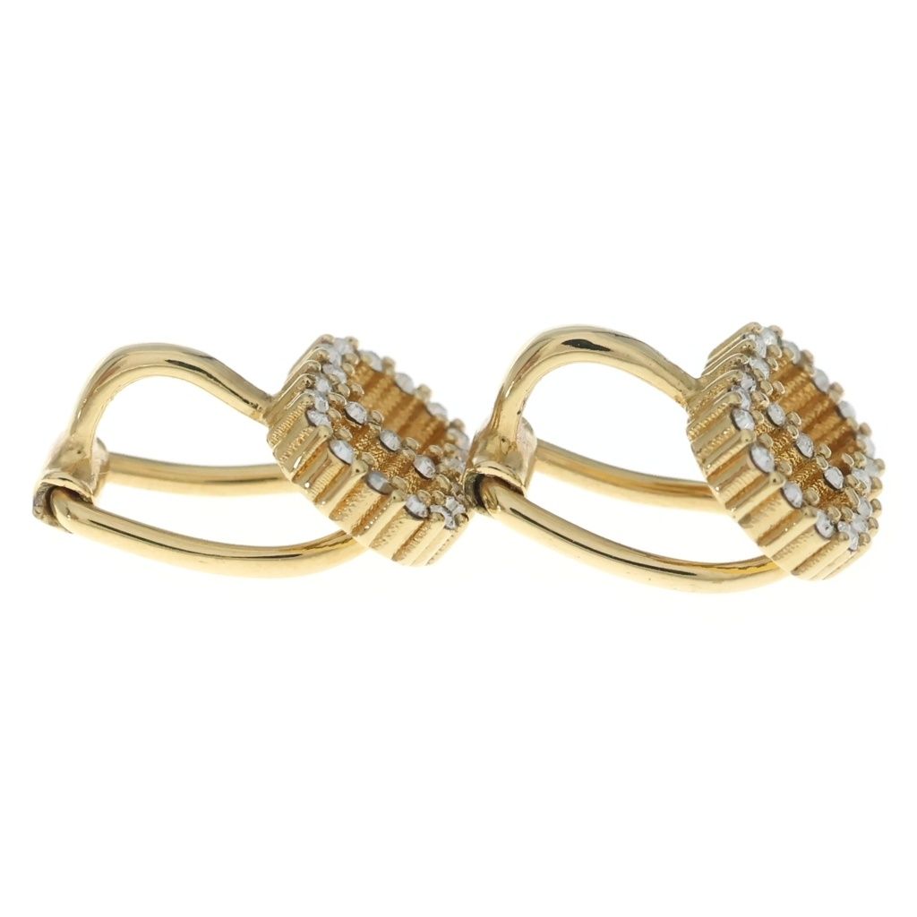 Dior Clair D Lune Clip Earrings Gold — view 4