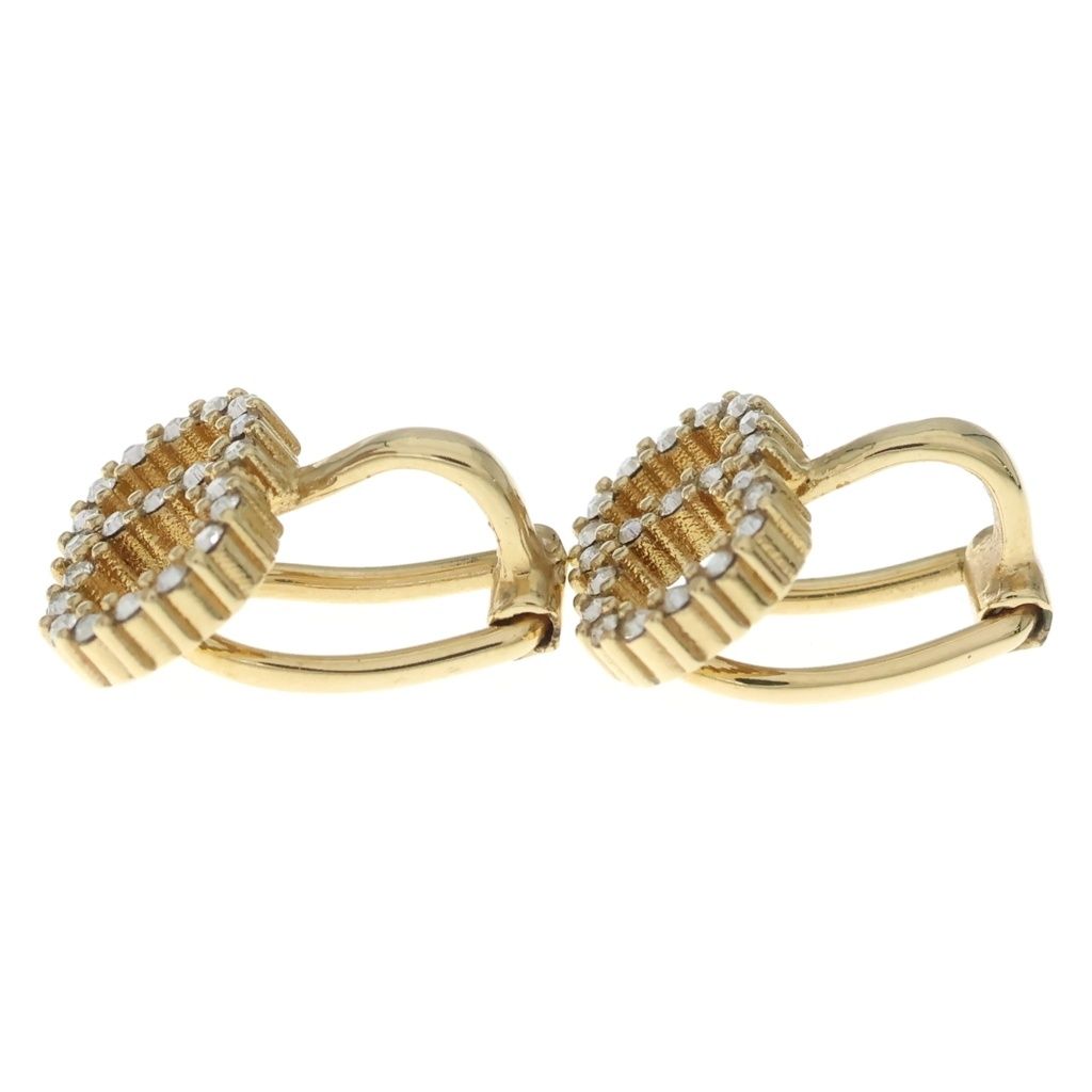 Dior Clair D Lune Clip Earrings Gold — view 3