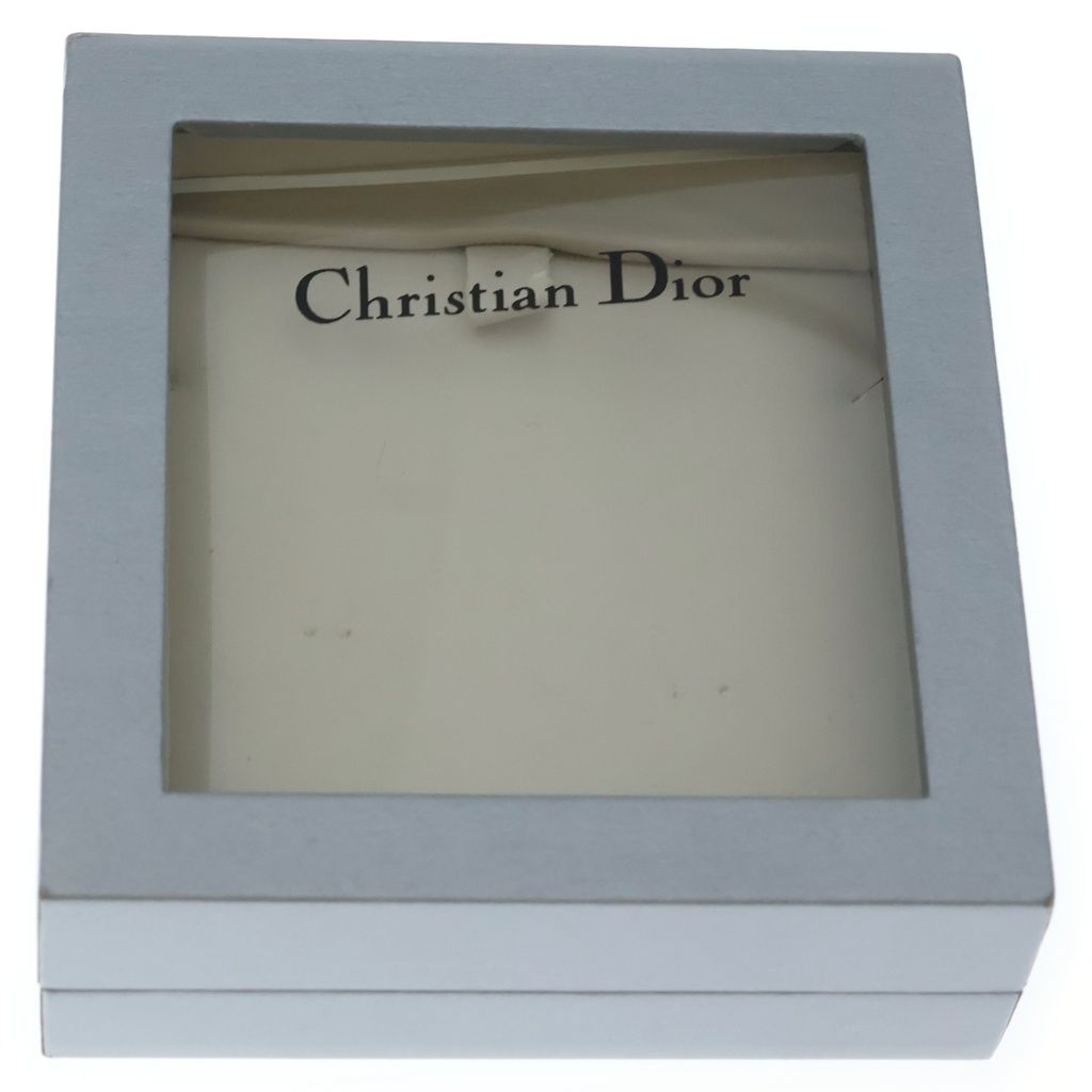 Dior White Flower Motif D Logo Charm Pendant Chain Silver Pink — view 6