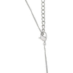 Dior White Flower Motif D Logo Charm Pendant Chain Silver Pink — view 5
