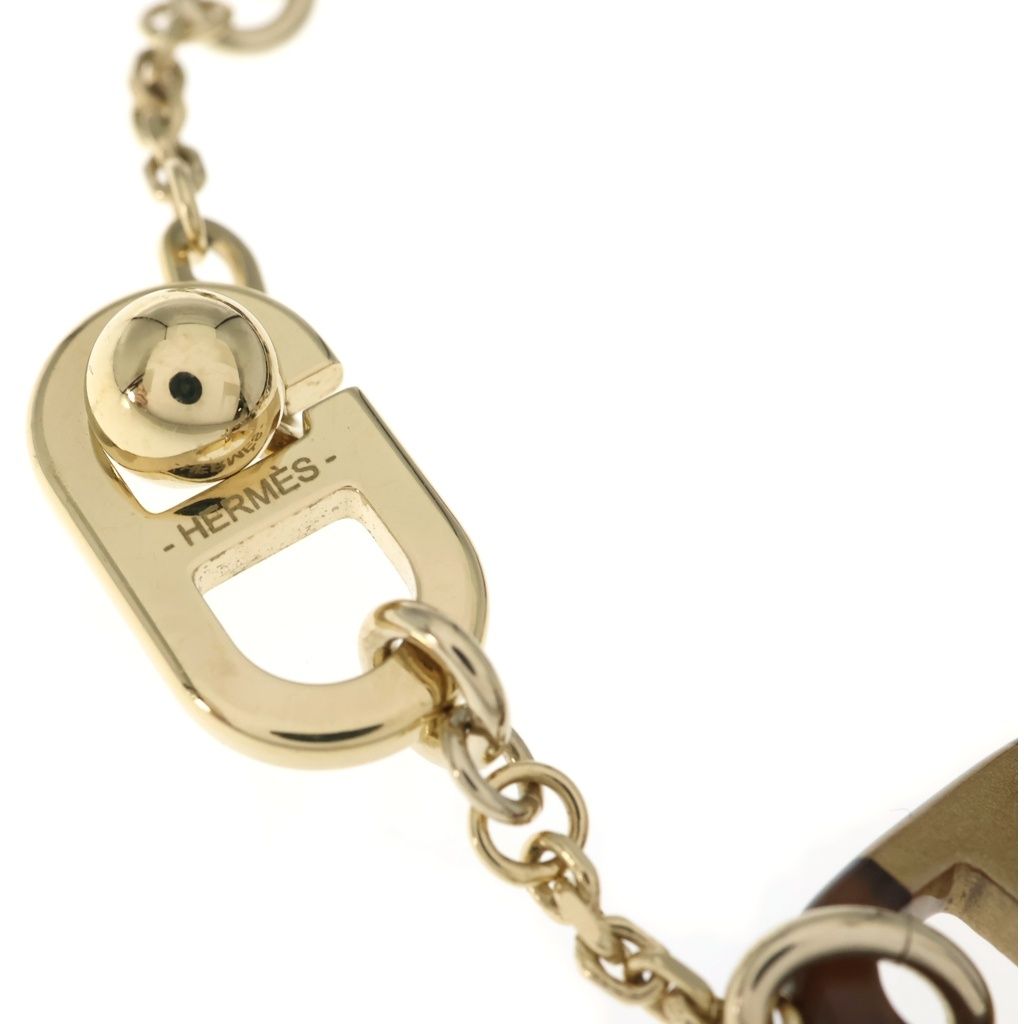Hermes Sur Mer PM Bracelet Buffalo Horn Metal Gold Brown — view 5