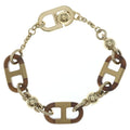 Hermes Sur Mer PM Bracelet Buffalo Horn Metal Gold Brown