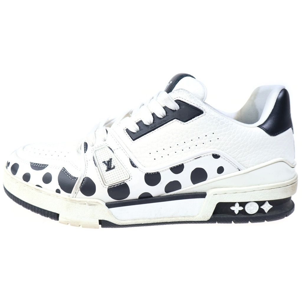 Louis Vuitton YK Yayoi Kusama LV Trainer Line Dot Sneakers White Black
