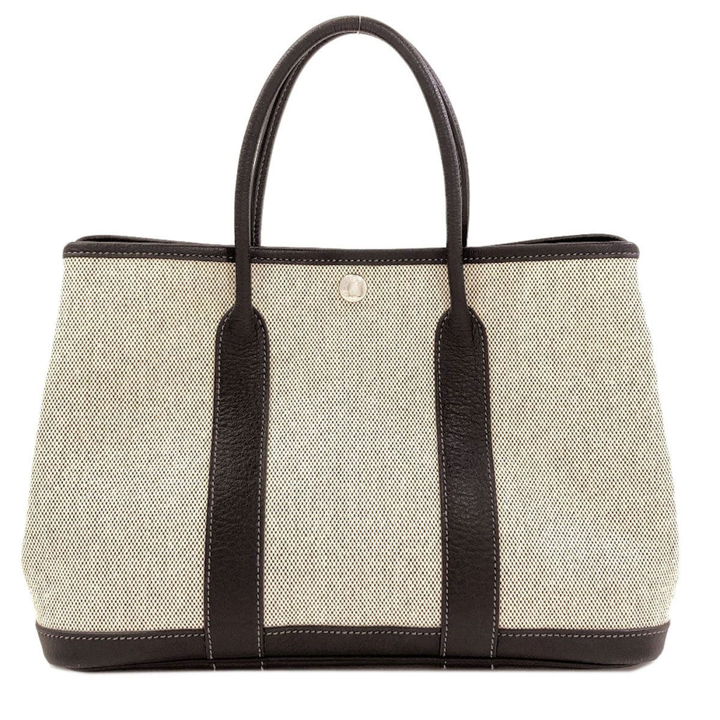 Hermes Garden Party TPM Silver Handbag Toile