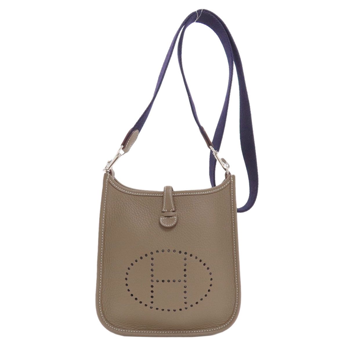 Hermes Evelyne TPM Etop Silver Shoulder Bag Taurillon