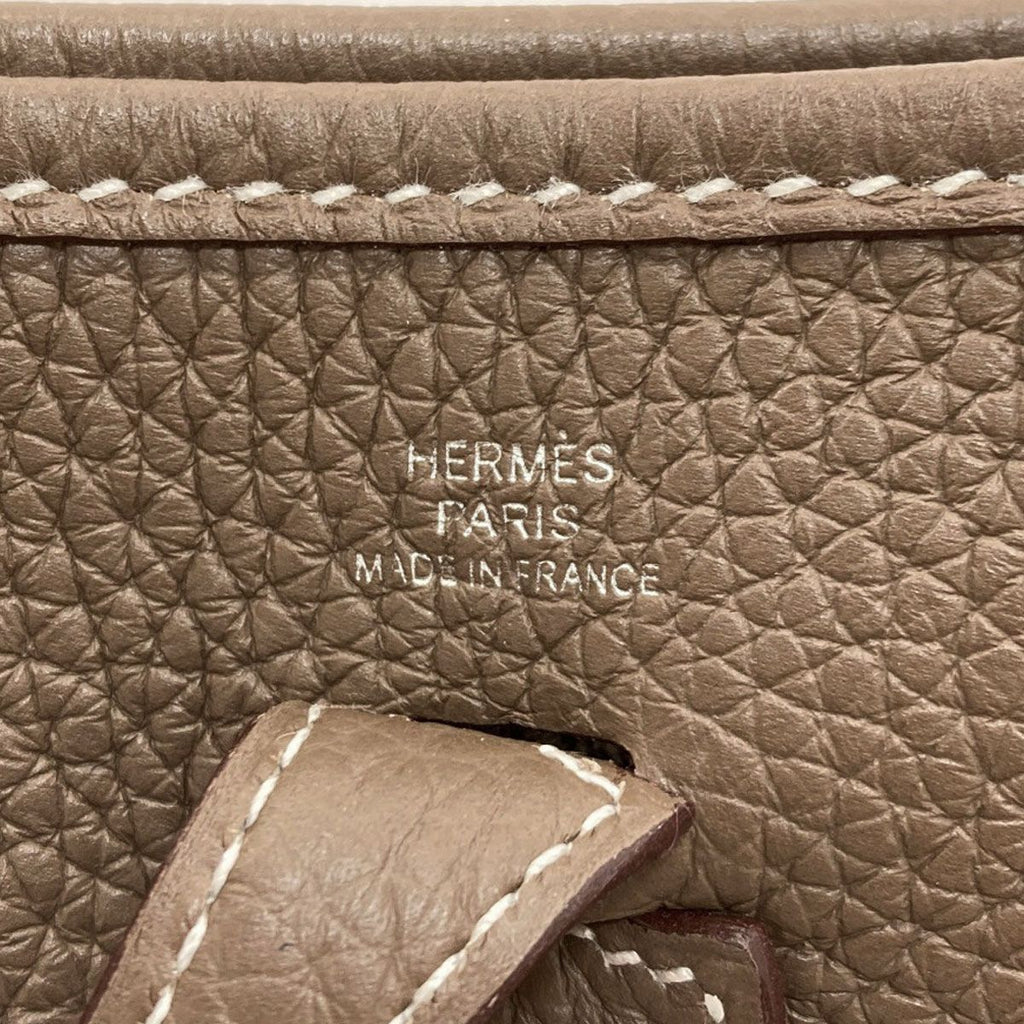 Hermes Evelyne TPM Silver Shoulder Bag Taurillon — view 6