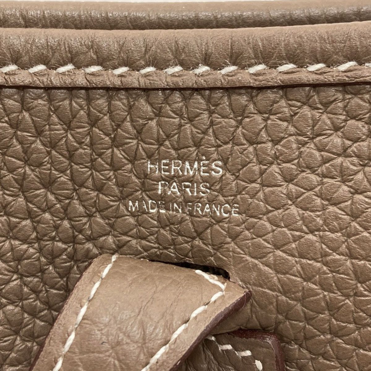 Hermes Evelyne TPM Silver Shoulder Bag Taurillon — view 6
